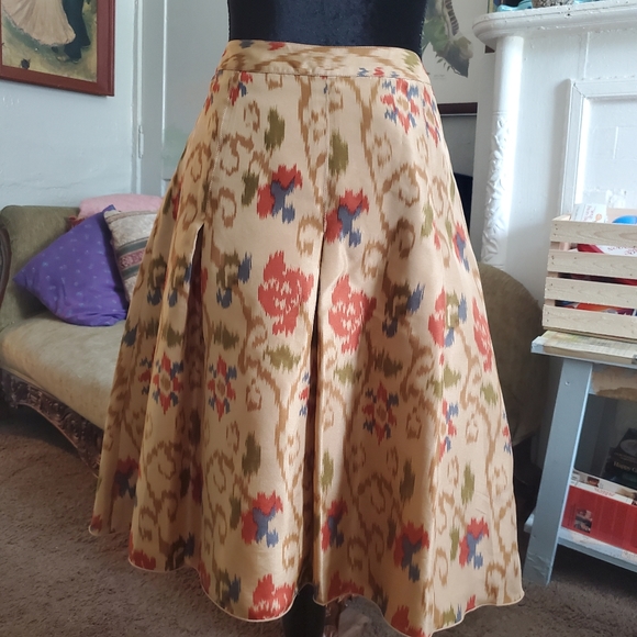 J. Jill Pleated Silk Skirt 6 Petite NWOT - Picture 2 of 10